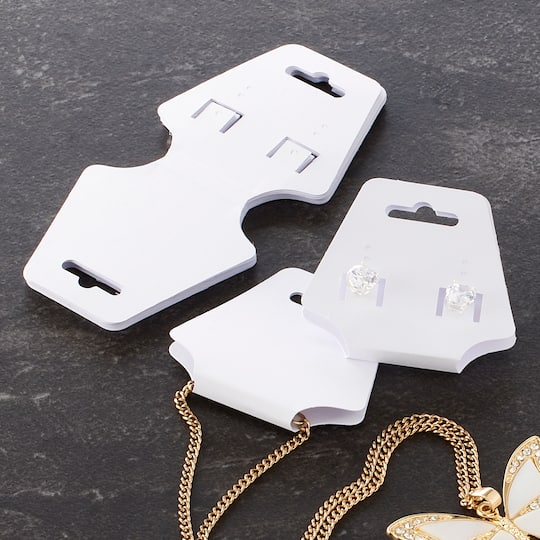White Necklace & Earring Cards by Bead Landing™, 75ct.